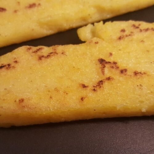 Fried polenta slices