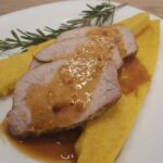 Rosemary pork loin with polenta