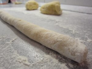 Rolling gnocchi dough